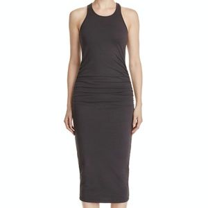 Michael Stars Gray Racerback Midi Tank Dress